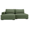 ECKSOFA in Cord Grün  - Schwarz/Grün, Design, Kunststoff/Textil (158/223cm) - Lomoco