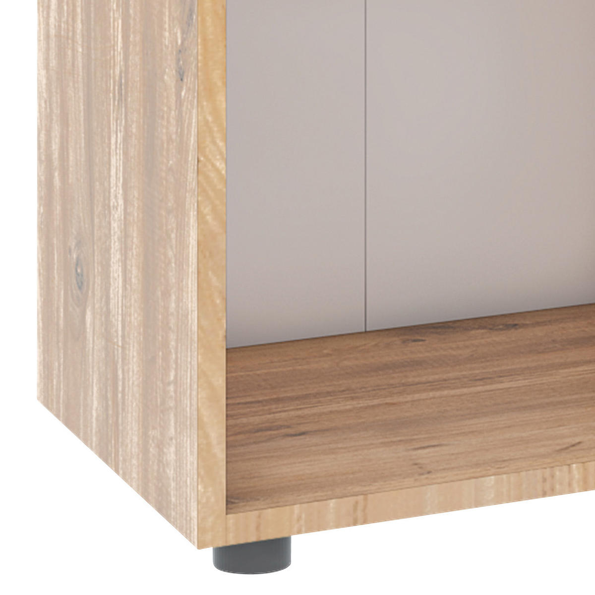 REGAL Honigeiche  - Honigeiche/Schwarz, MODERN, Holzwerkstoff/Kunststoff (49/108/32cm) - MID.YOU