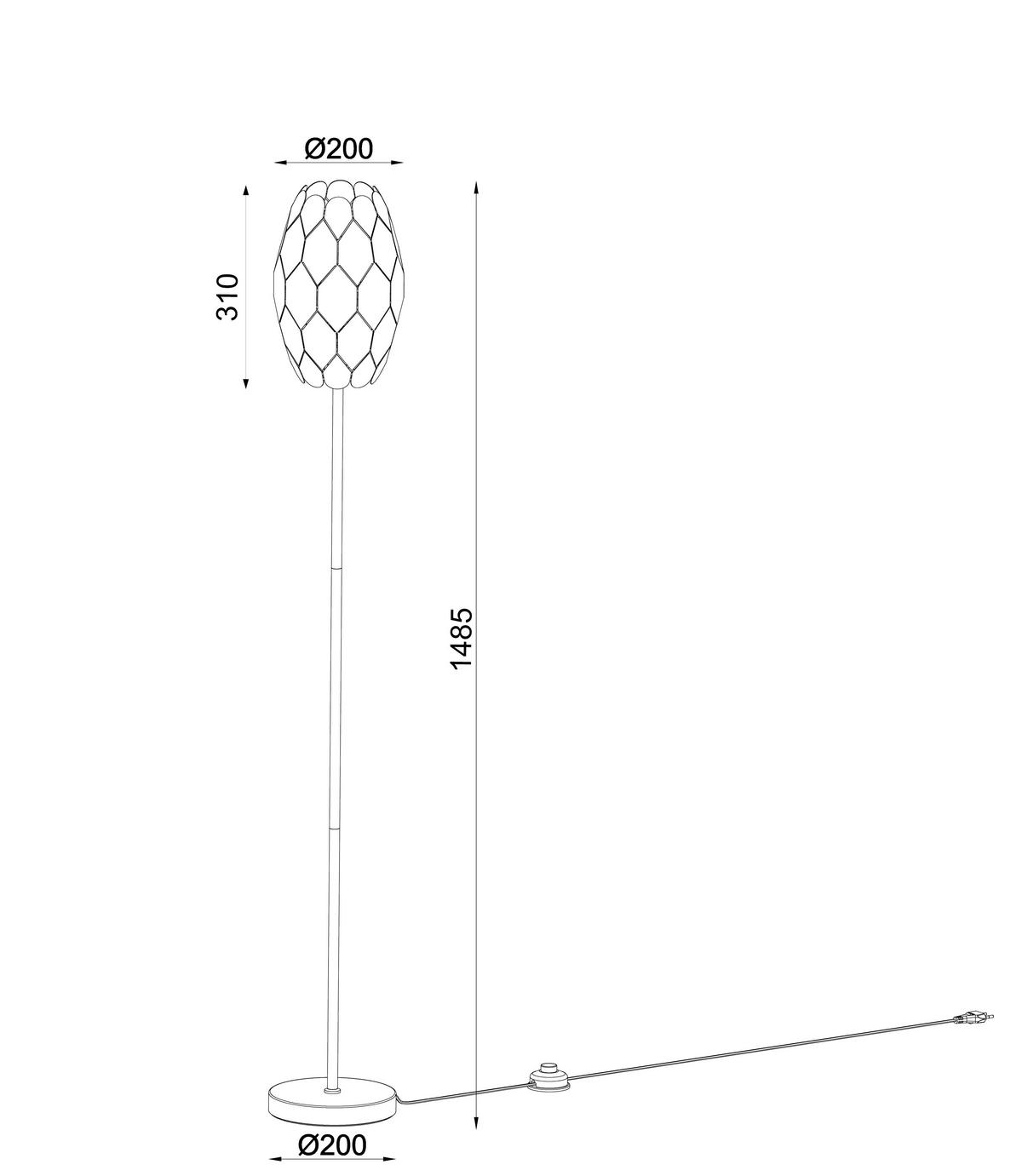 STEHLEUCHTE 20/148,5 cm    - Schwarz, Trend, Metall (20/148,5cm) - Novel