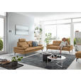 3-SITZER-SOFA in Leder Honig  - Schwarz/Honig, Design, Leder/Metall (222/86/104cm) - Dieter Knoll
