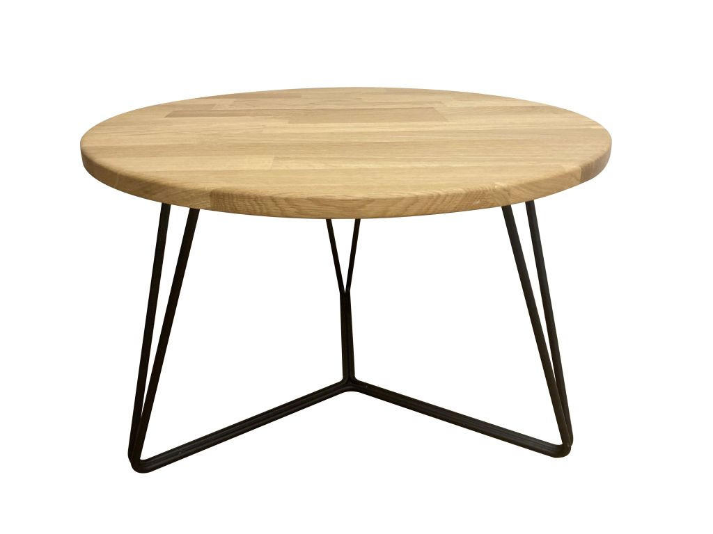 KLUB STOLIĆ boje hrasta  drvo, metal  - boje hrasta/crna, Moderno, drvo/metal (65/40cm)