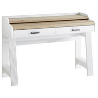 SEKRETÄR   - Weiß/Eiche Artisan, KONVENTIONELL, Holzwerkstoff/Metall (120/84/53cm) - Carryhome