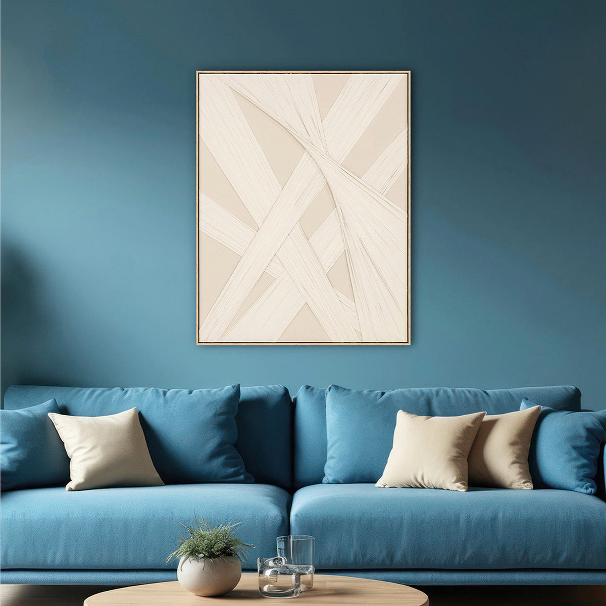 LEINWANDBILD Abstraktes Beige  - Beige, Modern, Holz (120/90/4,5cm)