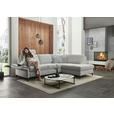 ECKSOFA  in Webstoff Ecru  - Ecru/Schwarz, KONVENTIONELL, Textil/Metall (277/201cm) - Dieter Knoll