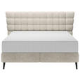BOXSPRINGBETT 180/200 cm  in Creme  - Creme/Schwarz, Design, Holz/Holzwerkstoff (180/200cm) - Esposa