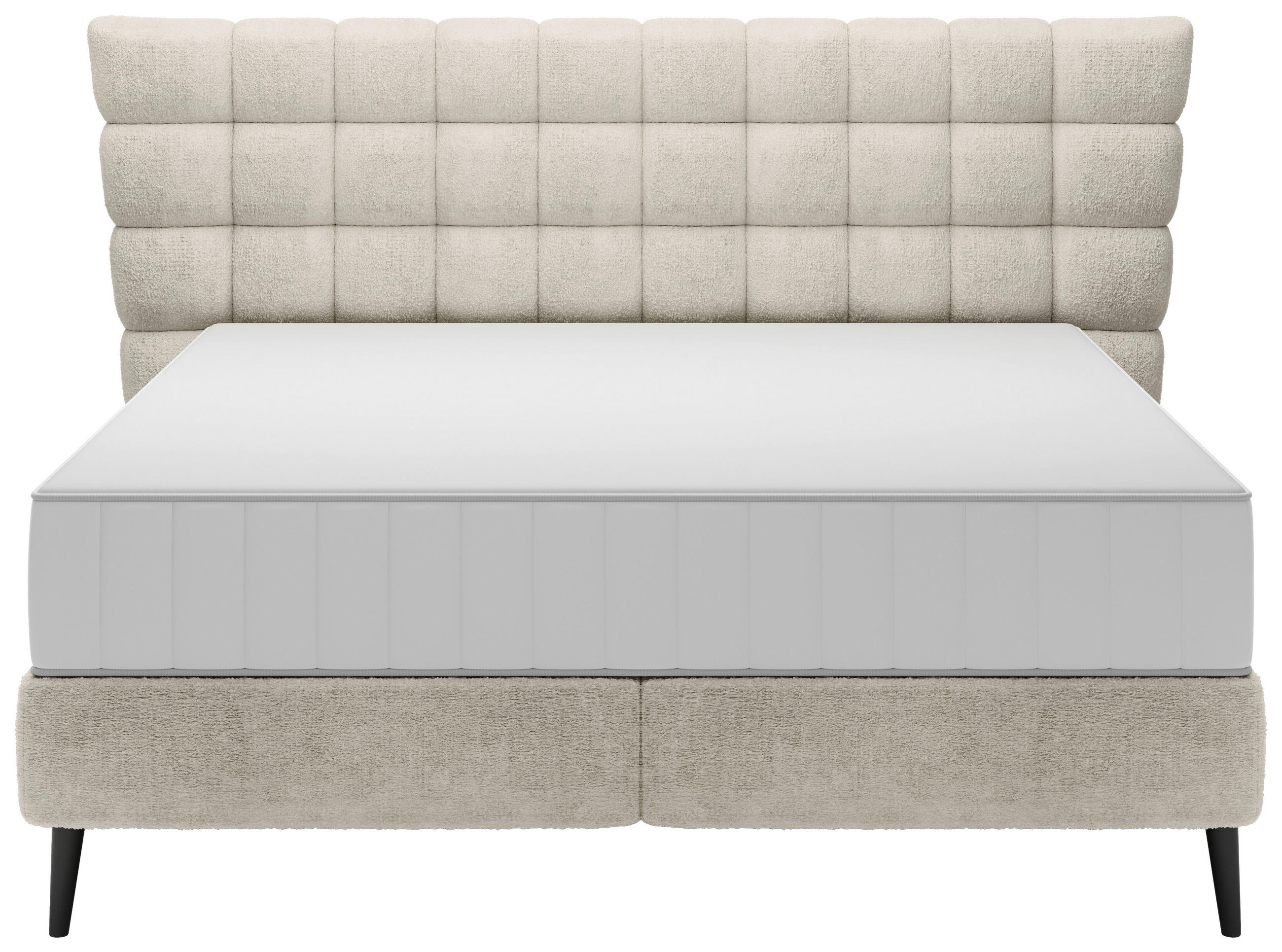 POSTEL BOXSPRING, 180/200 cm, krémová - černá/krémová, Design, dřevo/kompozitní dřevo (180/200cm) - Esposa