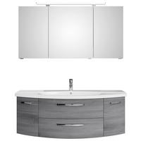 BADEZIMMER 3-teilig  in 144 cm  - Chromfarben/Graphitfarben, MODERN, Glas/Keramik (144cm) - Sadena
