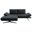 ECKSOFA  in Flachgewebe Anthrazit  155/234 cm  - Anthrazit/Schwarz, Design, Textil/Metall (155/234cm) - Dieter Knoll