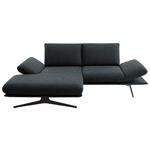 ECKSOFA  in Flachgewebe Anthrazit  155/234 cm  - Anthrazit/Schwarz, Design, Textil/Metall (155/234cm) - Dieter Knoll