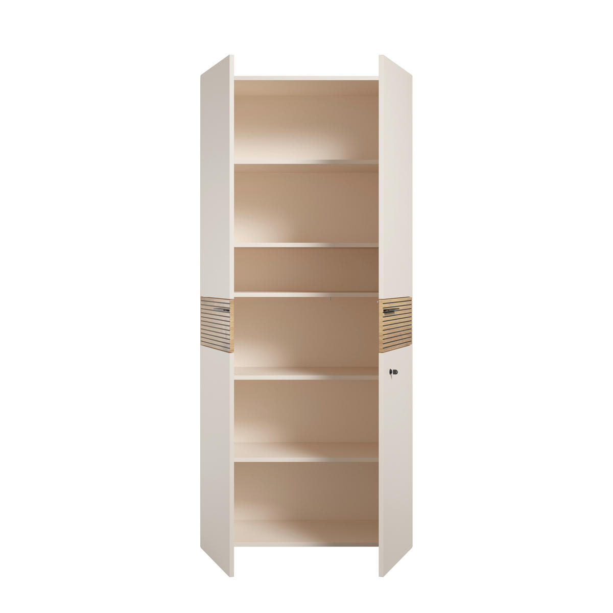AKTENSCHRANK Schwarz, Eichefarben, Kaschmir  - Kaschmir/Eichefarben, MODERN, Holzwerkstoff (89,8/201/43cm) - Novel