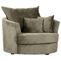 SESSEL in Chenille Grün  - Schwarz/Grün, KONVENTIONELL, Textil/Metall (115/72/115cm) - Carryhome