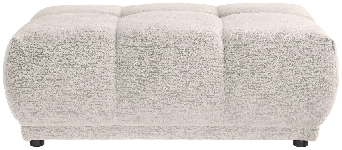 ECKSOFA Chenille Creme  - Creme/Schwarz, Modern, Kunststoff/Textil (203/254cm) - Livetastic