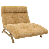 RELAXLIEGE Chenille, Teddystoff Goldfarben  - Goldfarben/Cappuccino, Design, Textil/Metall (120/54-113/158-198cm) - Pure Home Lifestyle