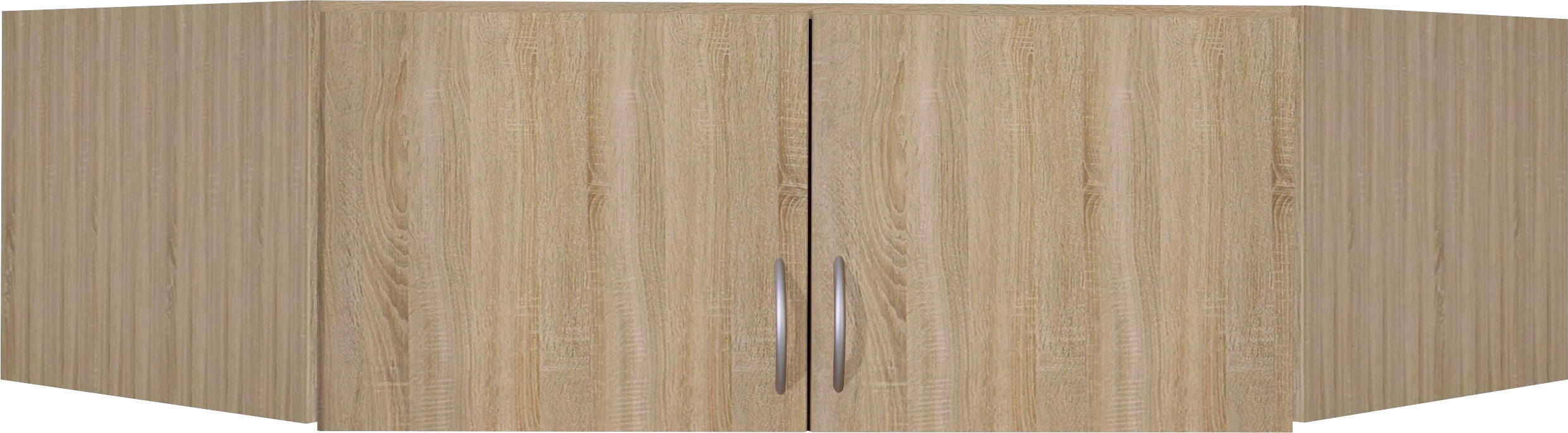 AUFSATZSCHRANK 117/39/52,2 cm   - Eichefarben/Alufarben, Konventionell, Holzwerkstoff/Kunststoff (117/39/52,2cm) - Boxxx