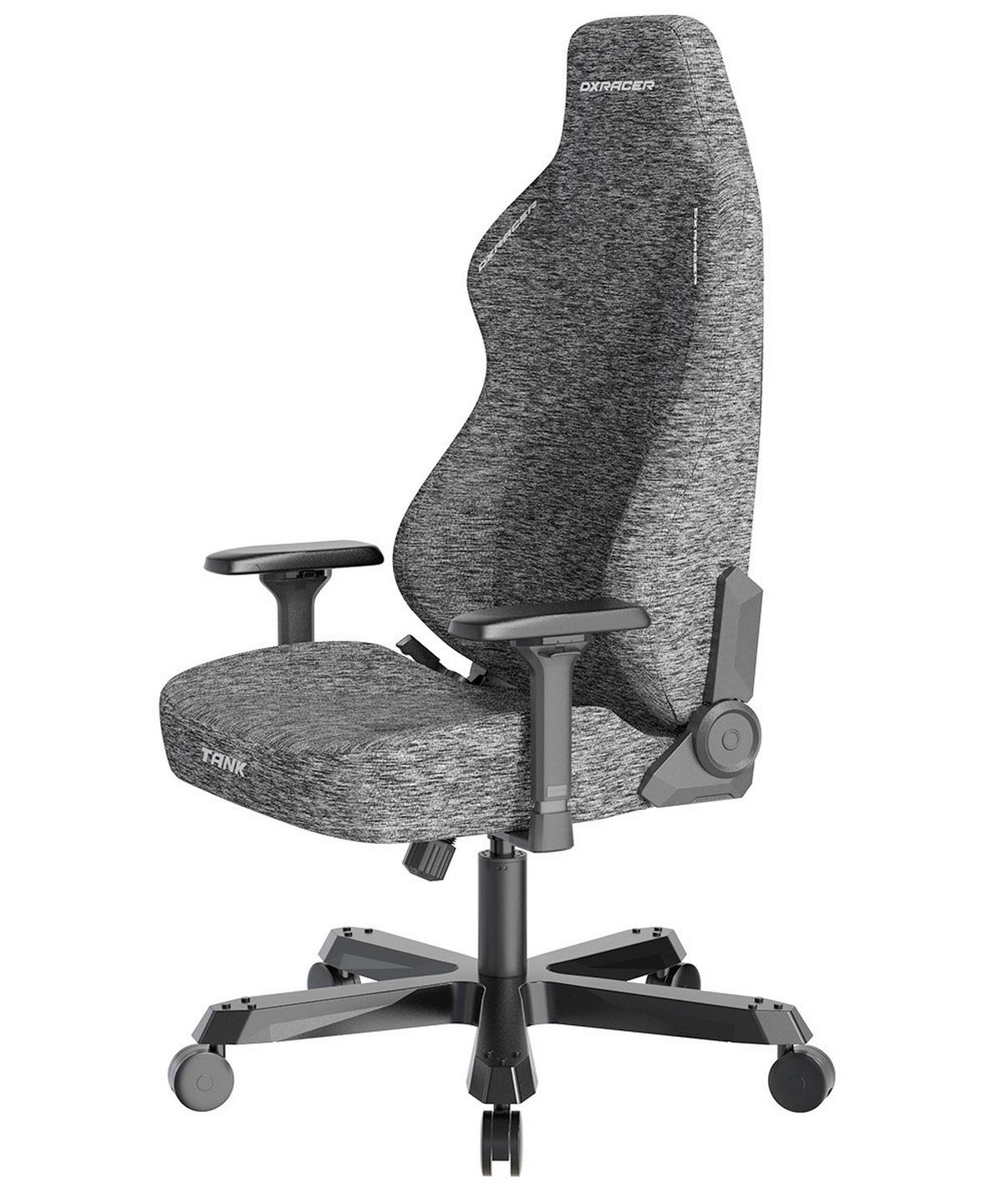 GAMINGSTUHL Grau Metall, Textil   - Schwarz/Grau, KONVENTIONELL, Textil/Metall (80/138,5-148/60cm) - Dxracer