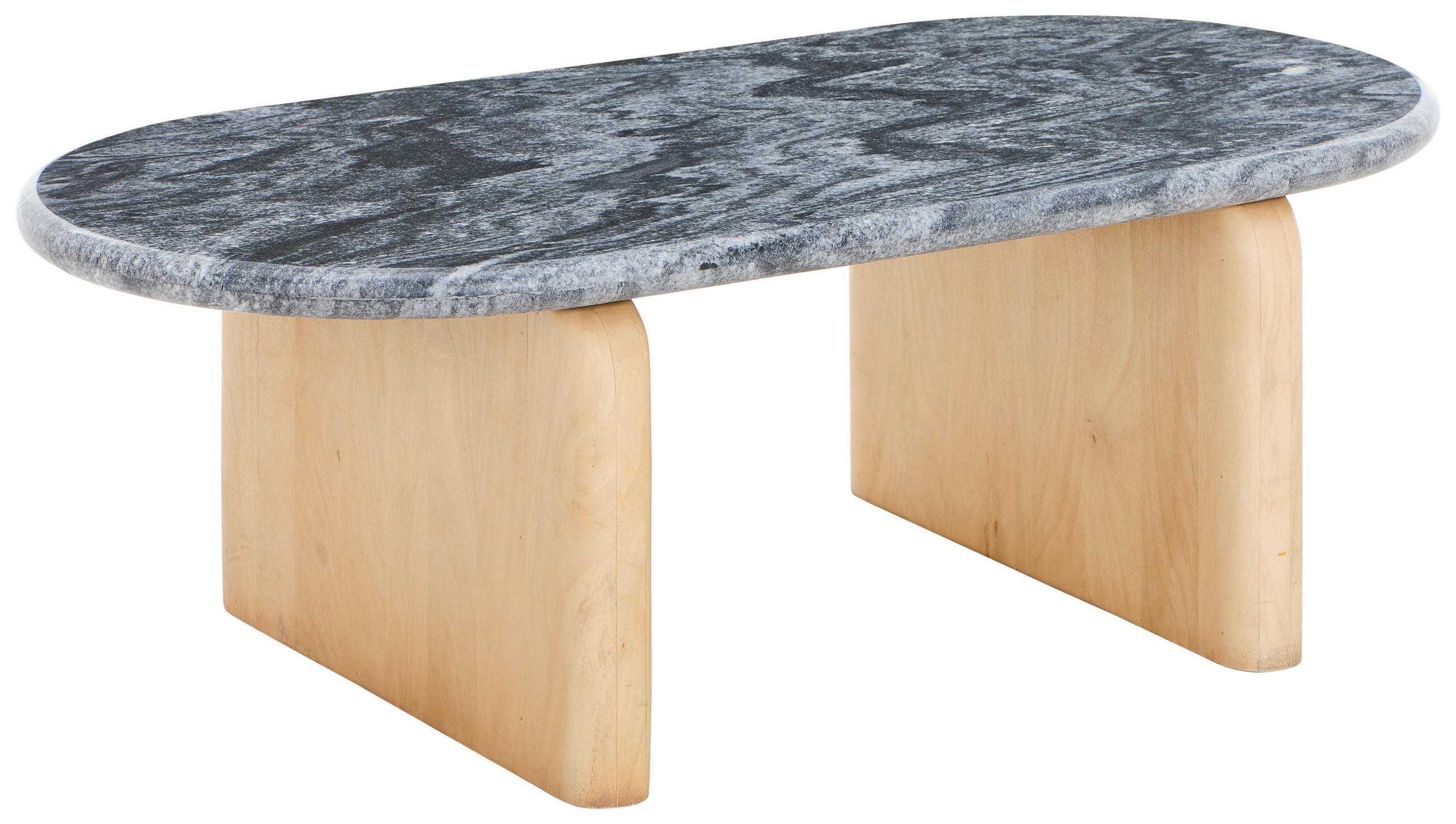 COUCHTISCH Mangoholz massiv oval Naturfarben  - Naturfarben, Design, Holz/Stein (120/60/40cm) - Livetastic