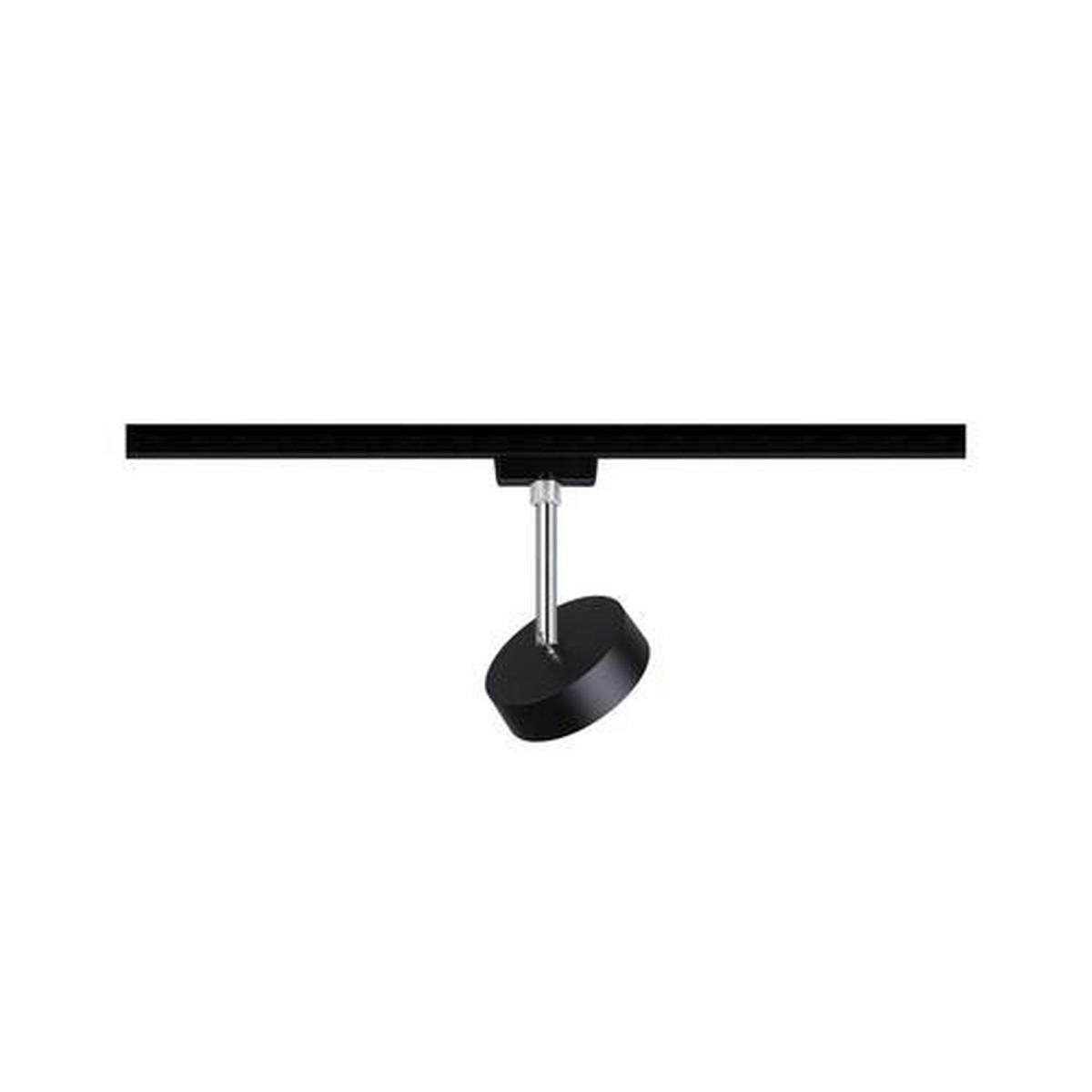 SCHIENENSYSTEM-STRAHLER Urail   - Chromfarben/Schwarz, Design, Kunststoff/Metall (9,8/14,7/5cm) - Paulmann