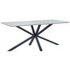 ESSTISCH in Holzwerkstoff, Keramik, Metall 180/90/76 cm  - Hellgrau/Schwarz, Design, Keramik/Holzwerkstoff (180/90/76cm) - Boxxx