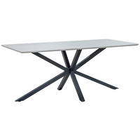 ESSTISCH in Holzwerkstoff, Keramik, Metall 180/90/76 cm  - Hellgrau/Schwarz, Design, Keramik/Holzwerkstoff (180/90/76cm) - Boxxx