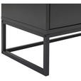 SIDEBOARD in 136/79/40 cm - Anthrazit/Schwarz, Design, Holzwerkstoff/Metall (136/79/40cm) - Novel