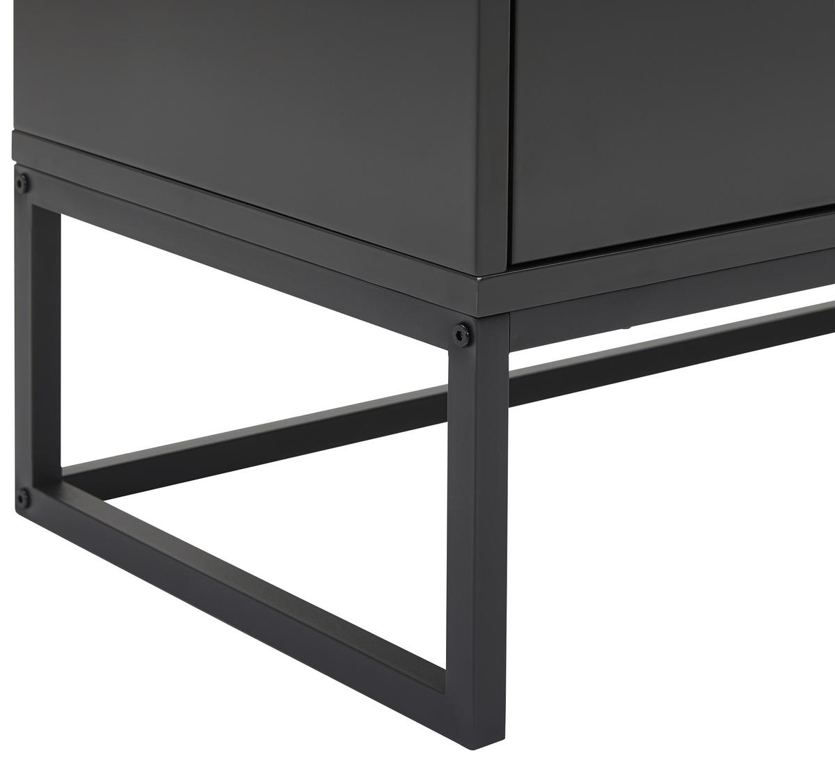 KOMODA, antracit, črna  - črna/antracit, Design, kovina/leseni material (136/79/40cm) - MID.YOU