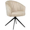ARMLEHNSTUHL  in Eisen Chenille  - Beige/Schwarz, Design, Textil/Metall (63/81,5/62,5cm) - Dieter Knoll
