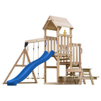 SPIELTURM 366/267/383 cm  - Blau, KONVENTIONELL, Holz (366/267/383cm) - Ambia Garden
