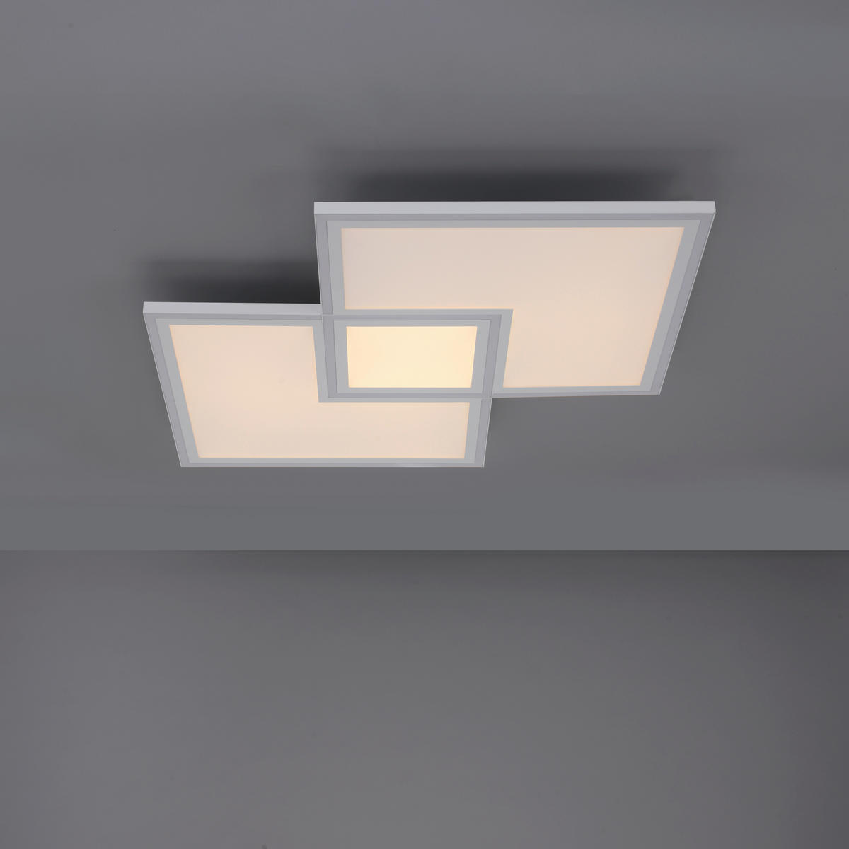 LED-DECKENLEUCHTE Edging 67,7/67,7/5,8 cm   - Weiß, Design, Kunststoff/Metall (67,7/67,7/5,8cm)