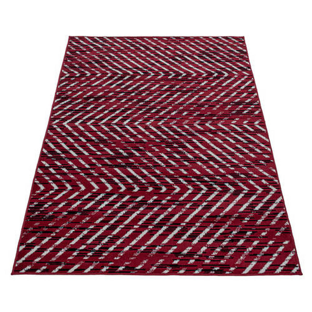 WEBTEPPICH 140/200 cm Base Red Rot  - Rot, Design, Textil (140/200cm)