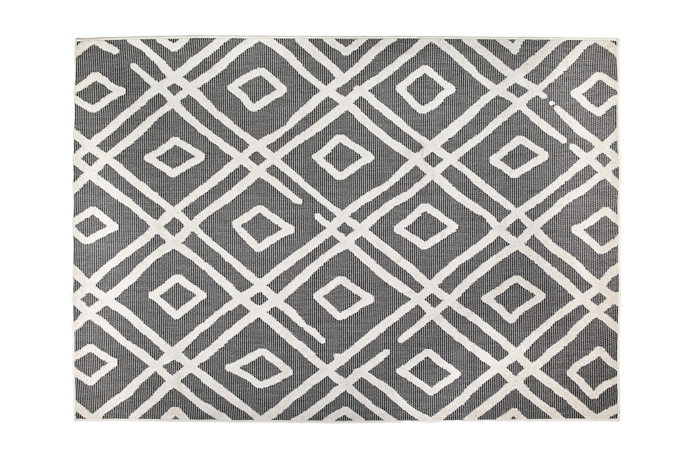 LÄUFER 80/200 cm Serina  - Weiß/Grau, Basics, Kunststoff (80/200cm) - Astra