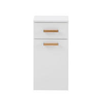 SPODNÁ SKRINKA, biela, biela, 32,7/67/35,3 cm - biela/farba duba, Konventionell, kov/drevo (32,7/67/35,3cm) - Stylife