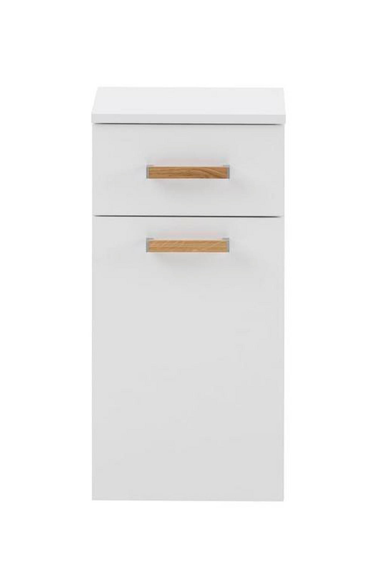 SPODNÁ SKRINKA, biela, biela, 32,7/67/35,3 cm - biela/farba duba, Konventionell, kov/drevo (32,7/67/35,3cm) - Stylife