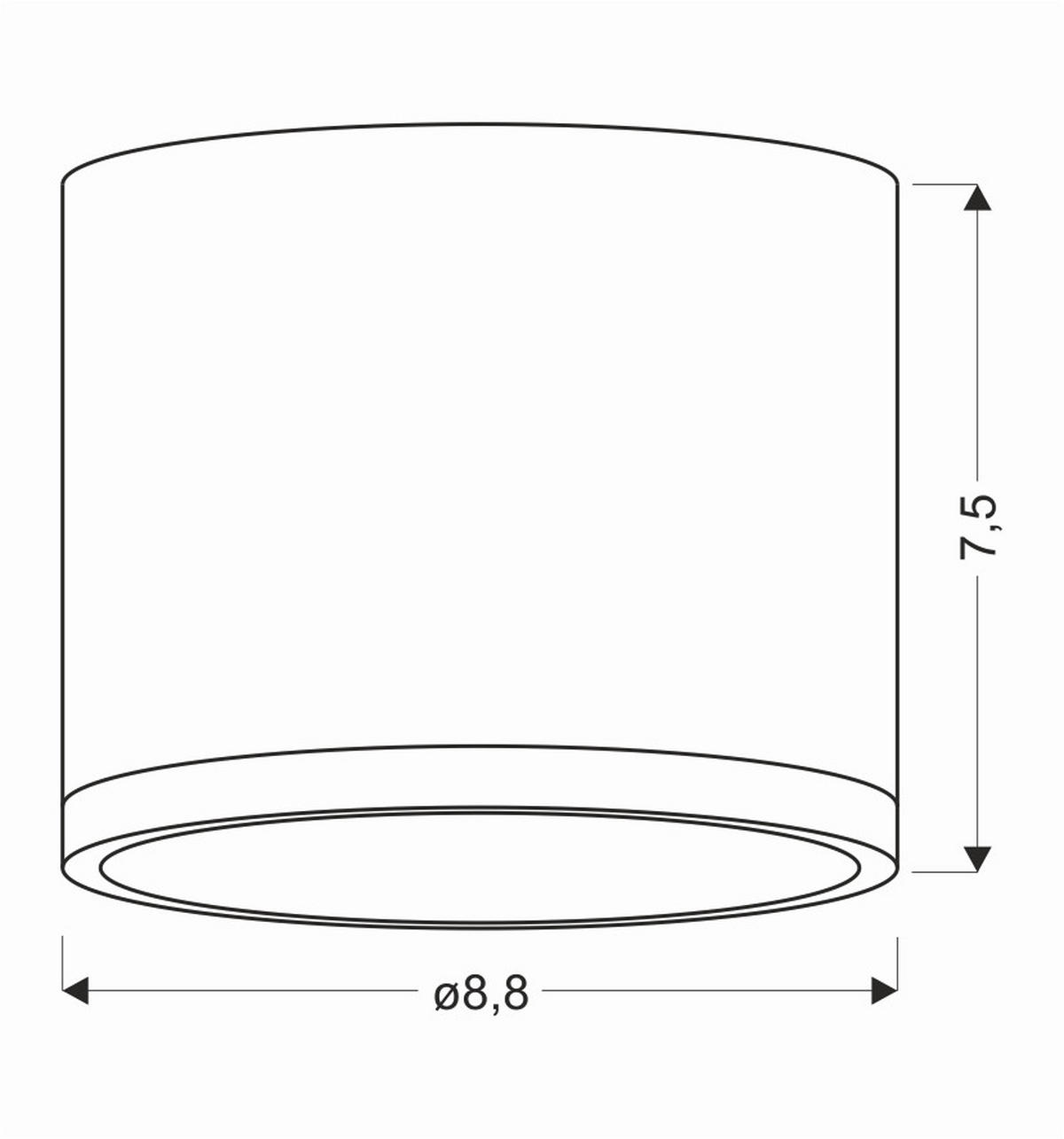 LED-DECKENLEUCHTE 8.8/8.8/7.5 cm   - Basics, Metall (8.8/8.8/7.5cm)