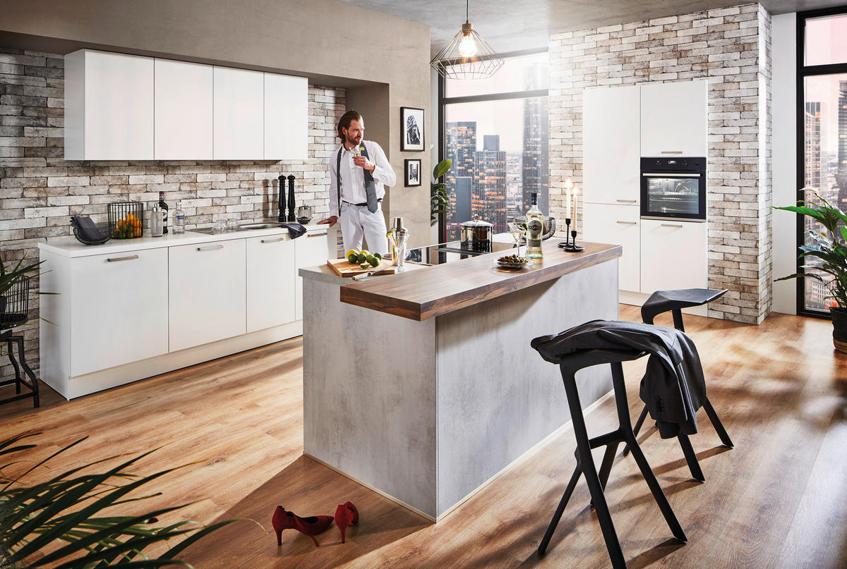 EINBAUKÜCHE Salena  - Design, Holzwerkstoff - Novel