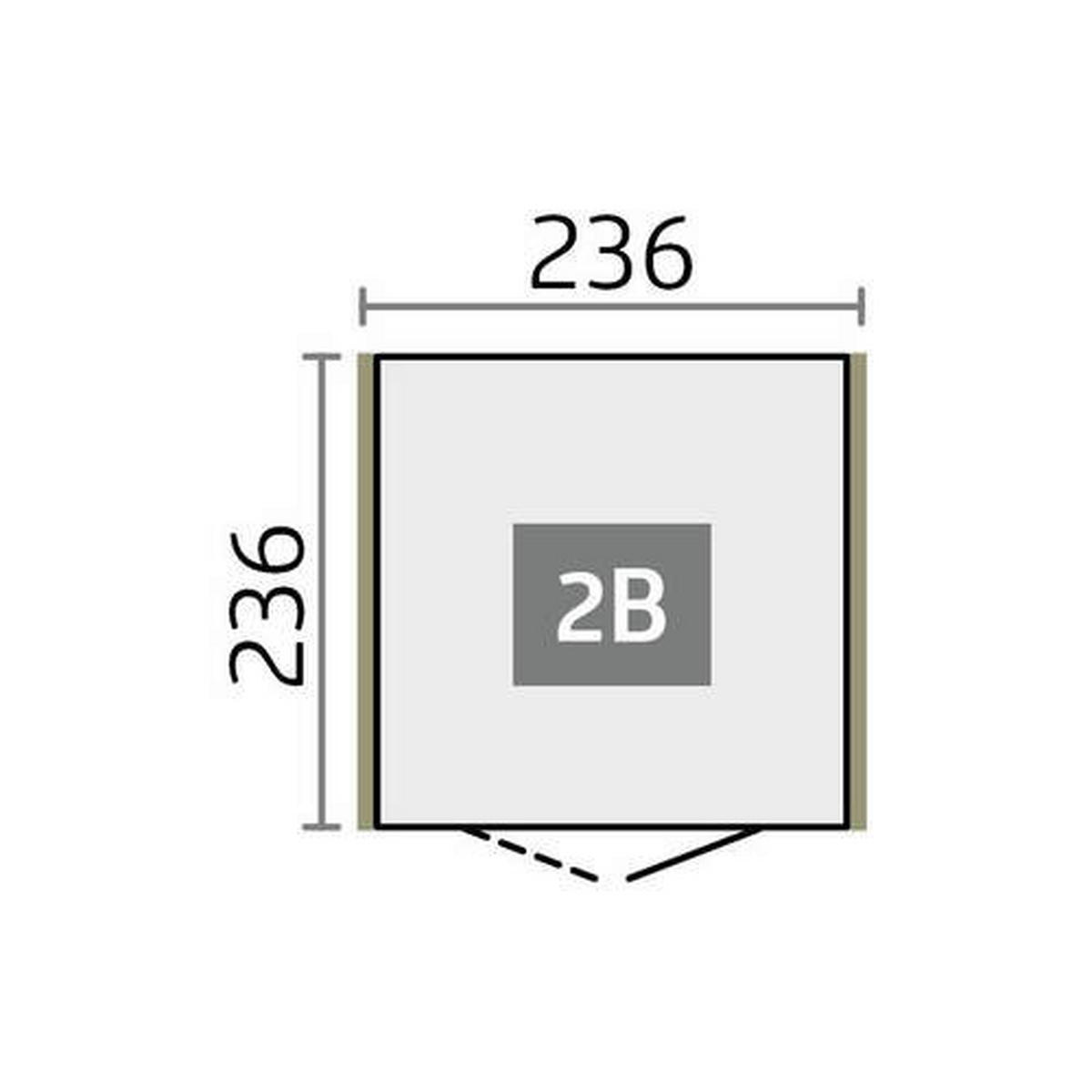 GERÄTEHAUS Metall  - Silberfarben, Design, Metall (236/222/236cm) - Biohort