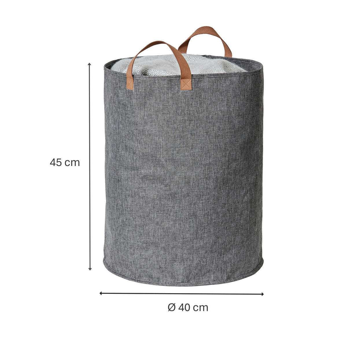 WÄSCHEKORB - Grau, Basics, Textil (40/40/45cm) - Store It