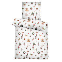 BETTWÄSCHE 2-teilig Noel Flanell 135/200 cm  - Rot/Weiß, Design, Textil (135/200cm) - Apelt