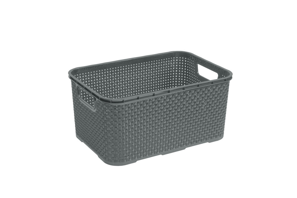 KOŠÍK NA DROBNOSTI, plast - šedá, Basics, plast (28,5/19,5/12,9cm) - My Baby Lou