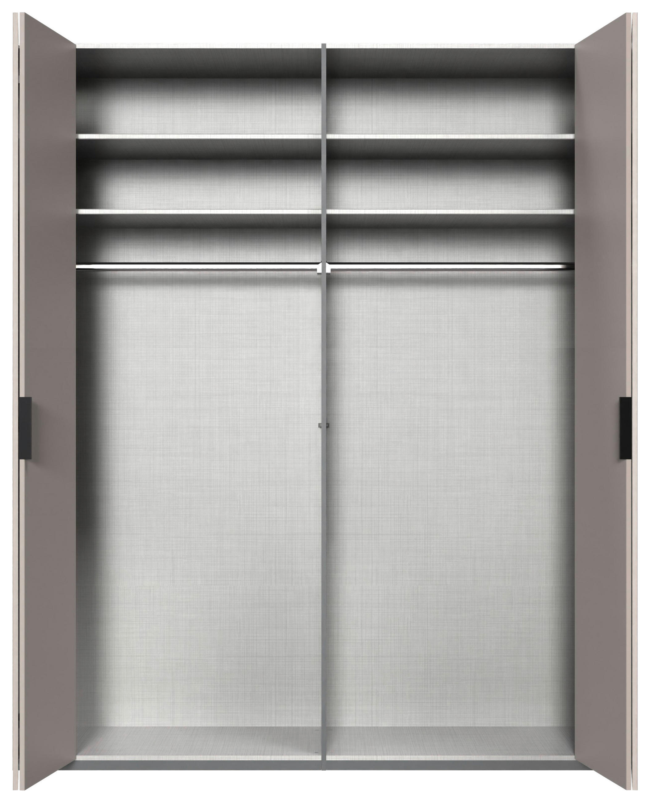 FALTTÜRENSCHRANK in Graphitfarben, Grau, Sahara  - Schwarz/Graphitfarben, Design, Holzwerkstoff (200/236/58cm) - Boxxx
