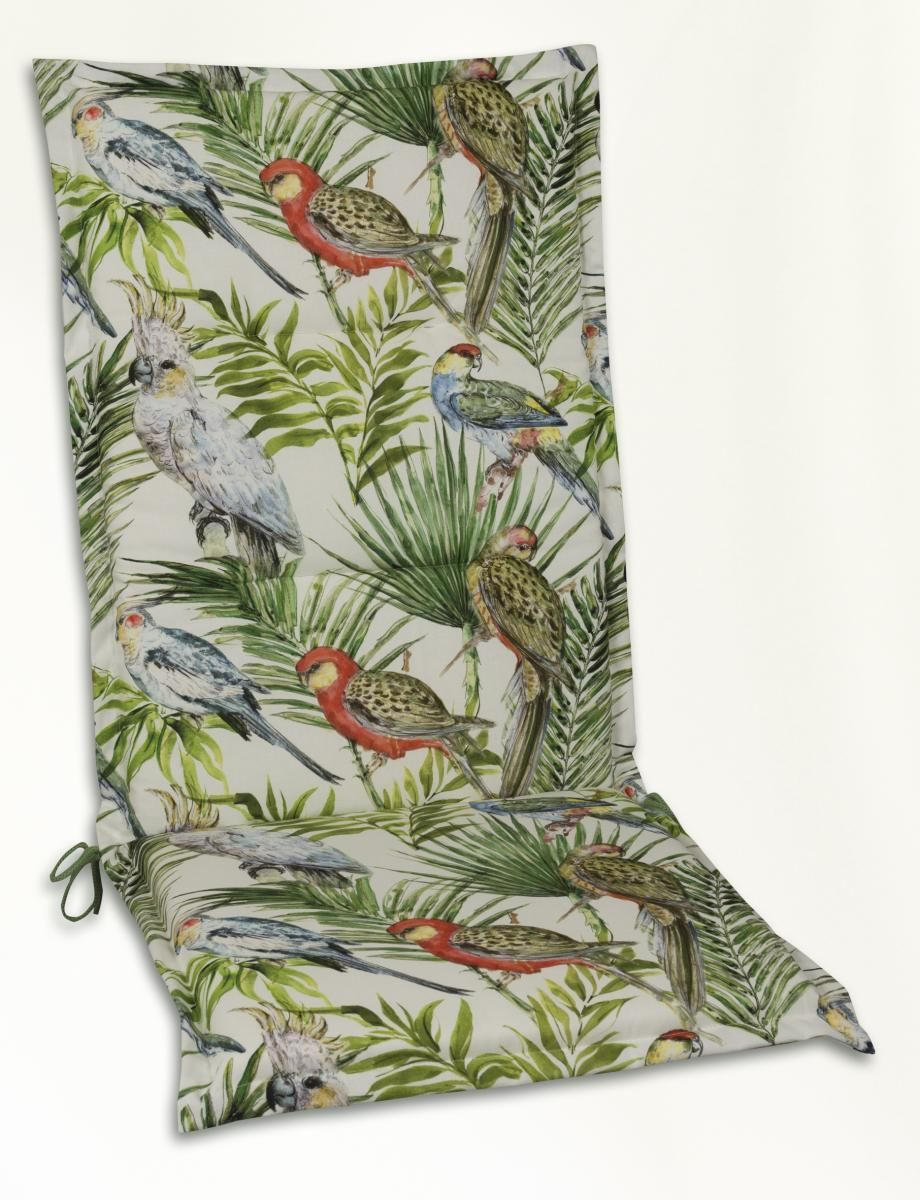 SESSELAUFLAGE Vogel  - Beige/Grün, Design, Textil (48/4/118cm)