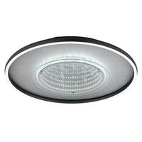 LED-DECKENLEUCHTE 51,5/6,8 cm   - Klar/Silberfarben, Design, Glas/Kunststoff (51,5/6,8cm) - Globo