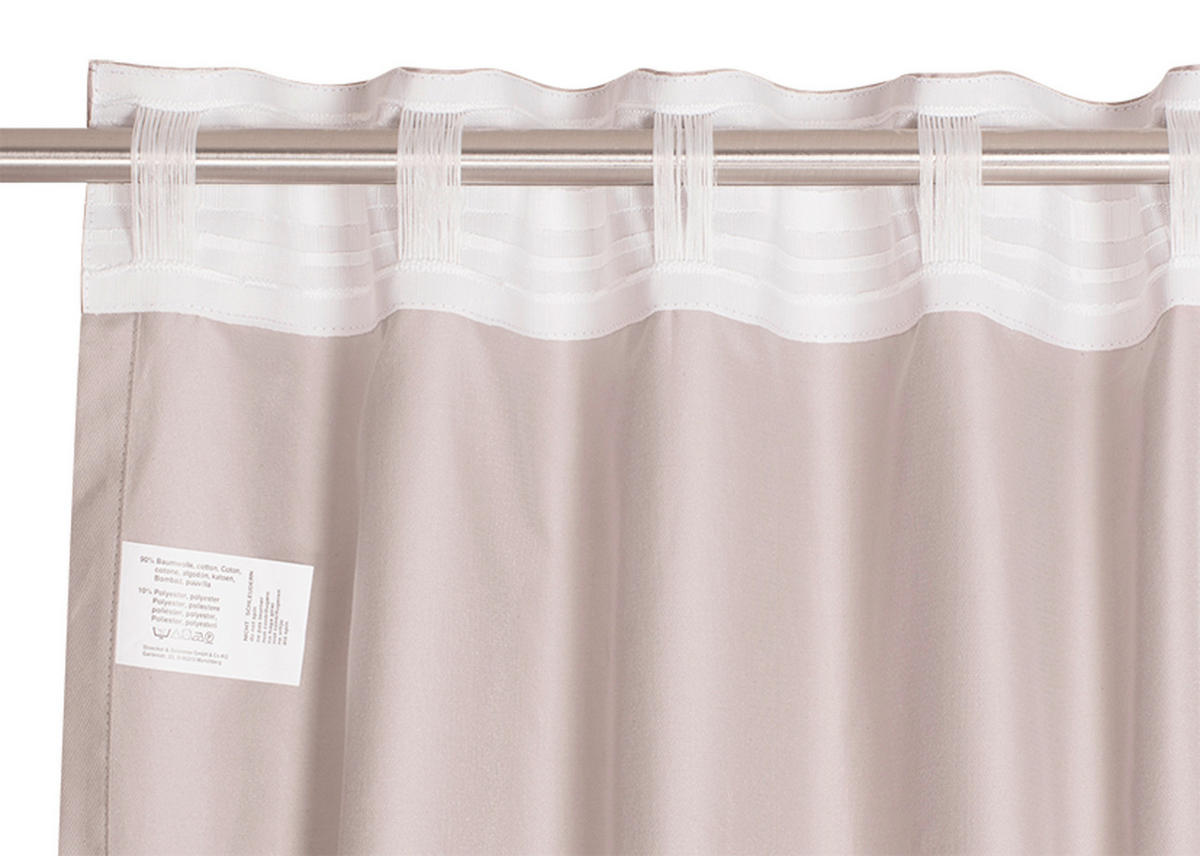 FERTIGVORHANG blickdicht  - Hellrosa, Basics, Textil (130/250cm) - Schöner Wohnen