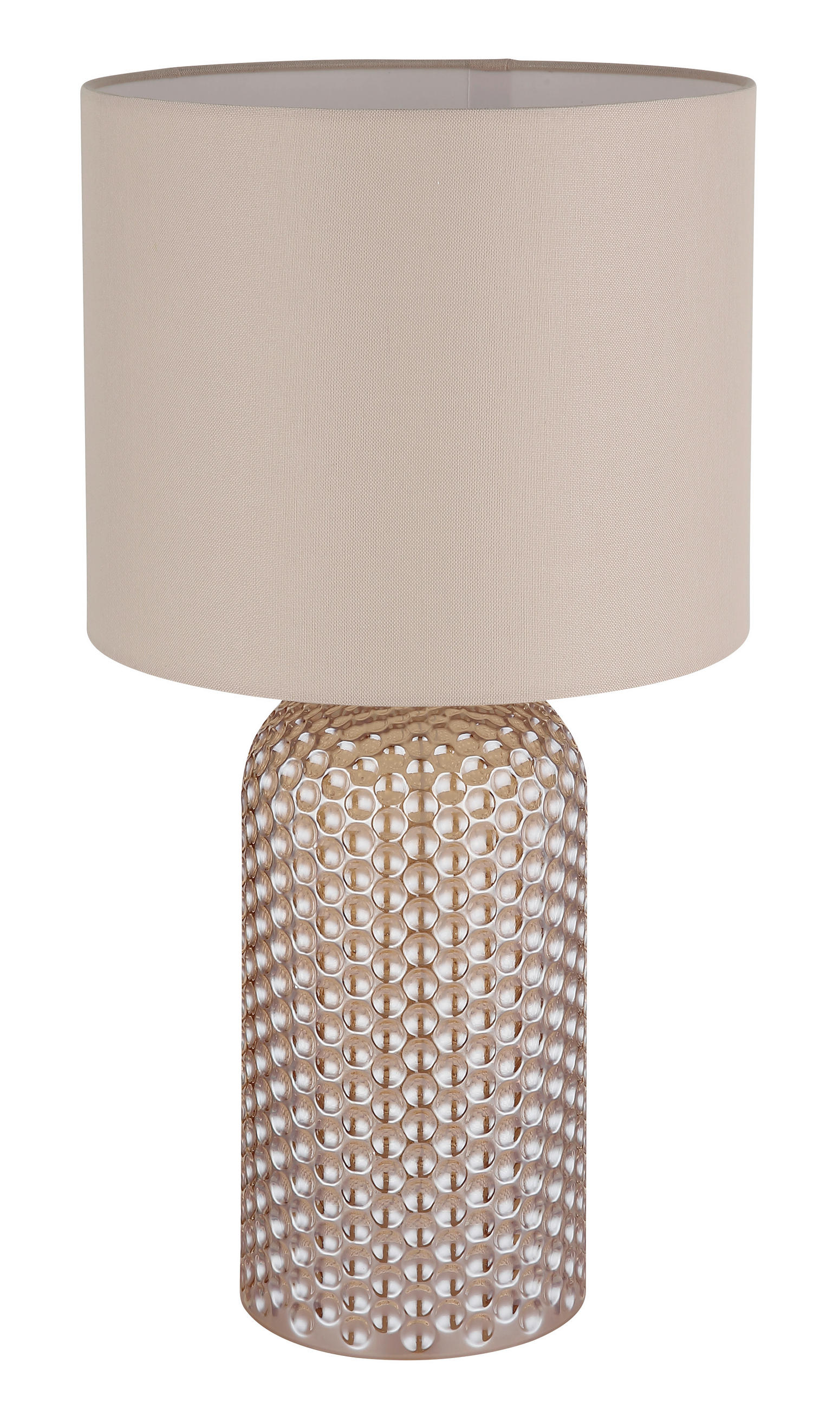 BORDSLAMPA SOFIA 26,5/50 cm   - vit/champagne, Basics, glas/textil (26,5/50cm)