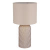 BORDSLAMPA SOFIA 26,5/50 cm   - vit/champagne, Basics, glas/textil (26,5/50cm)