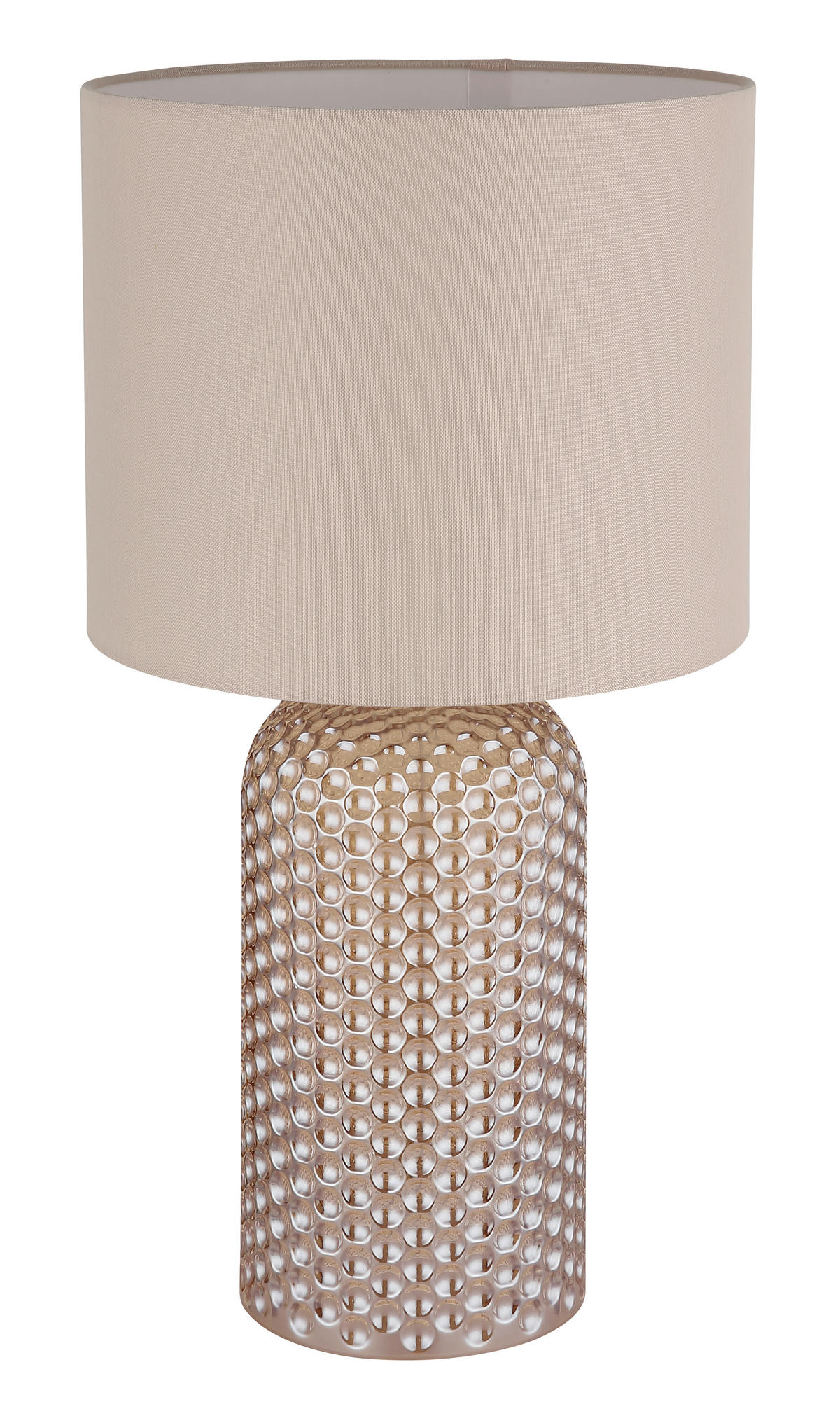 BORDSLAMPA SOFIA 26,5/50 cm   - vit/champagne, Basics, glas/textil (26,5/50cm)