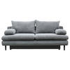 SCHLAFSOFA  in Cord Hellgrau  - Hellgrau/Schwarz, Design, Holz/Textil (202/85/99cm) - P & B