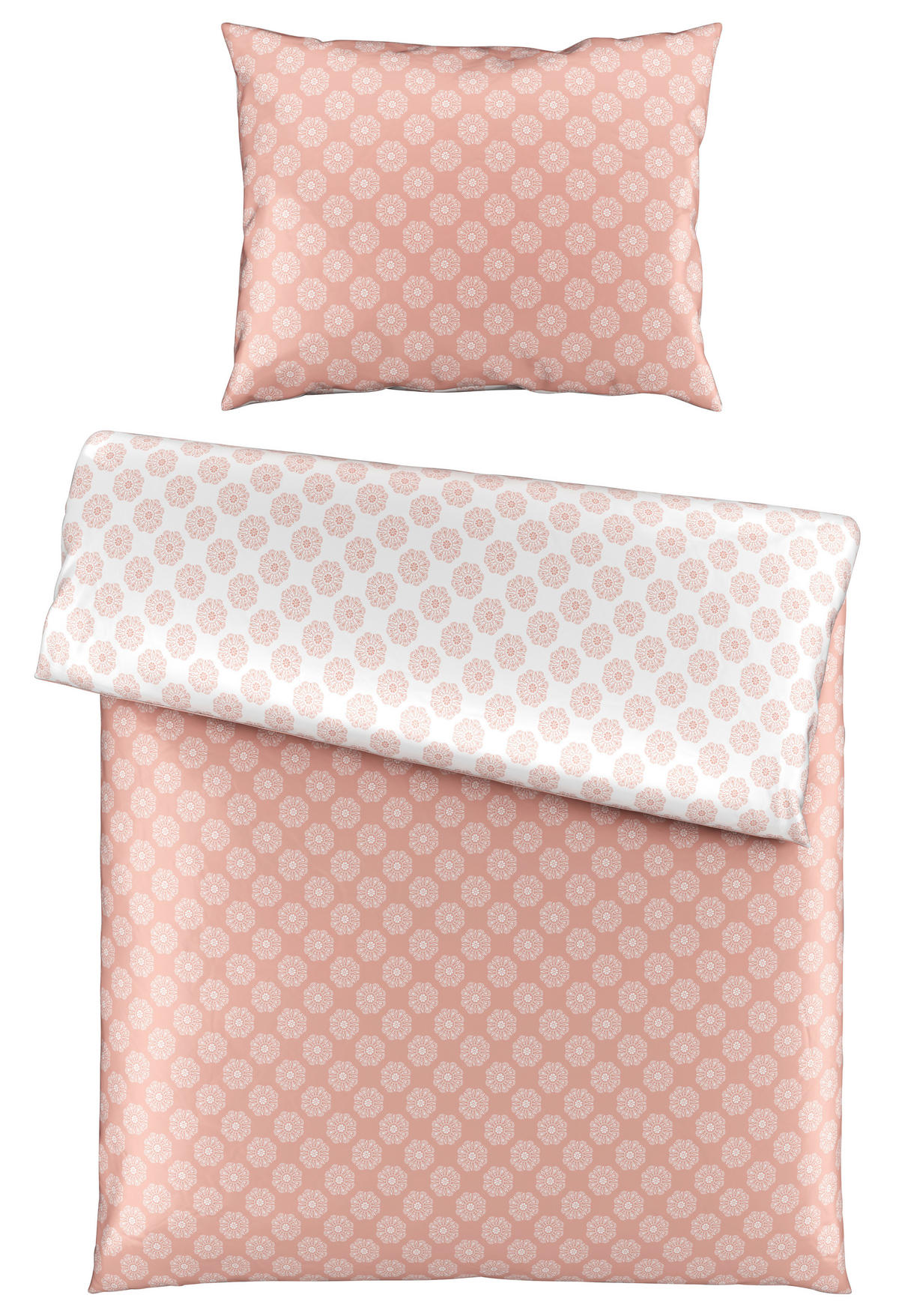 OBOJSTRANNÁ POSTEĽNÁ BIELIZEŇ, satén, ružová, 140/200 cm - ružová, Konventionell, textil (140/200cm) - Esposa