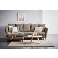 ECKSOFA Taupe Cord  - Taupe/Eichefarben, KONVENTIONELL, Holz/Textil (162/284cm) - Carryhome