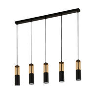 HÄNGLAMPA Merrygold 94/5,5/120 cm  - bärnstensfärgad/svart, Modern, metall/plast (94/5,5/120cm)