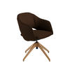 ARMLEHNSTUHL  in Echtleder naturbelassen  - Wildeiche/Dunkelbraun, Design, Leder/Holz (63/74-90/57-73cm) - Koinor
